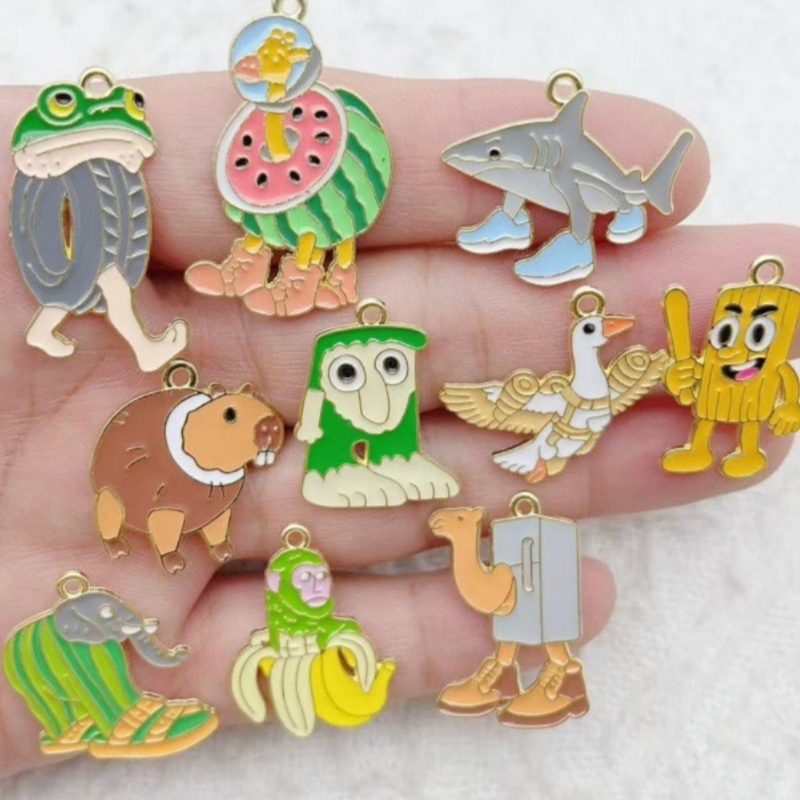 Party Games Questions - 10pcs Creative Alloy Drip Oil Jewelry,