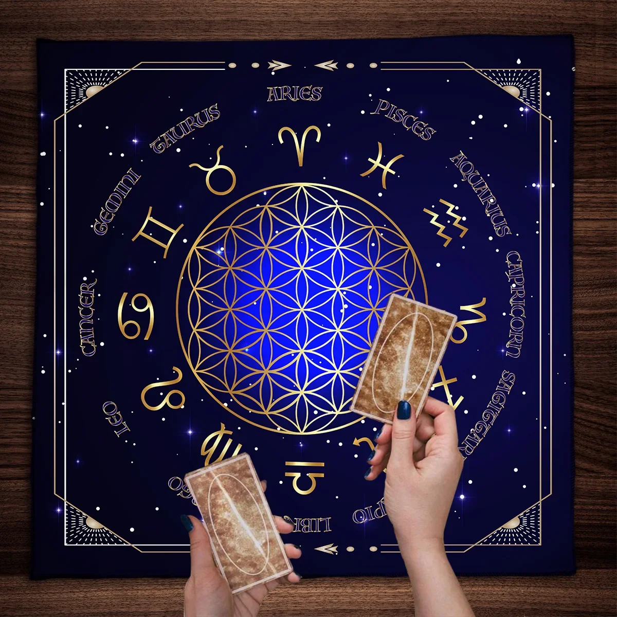 Zodiac Party Games - Wheel Of The Zodiac Tarot Tablecloth