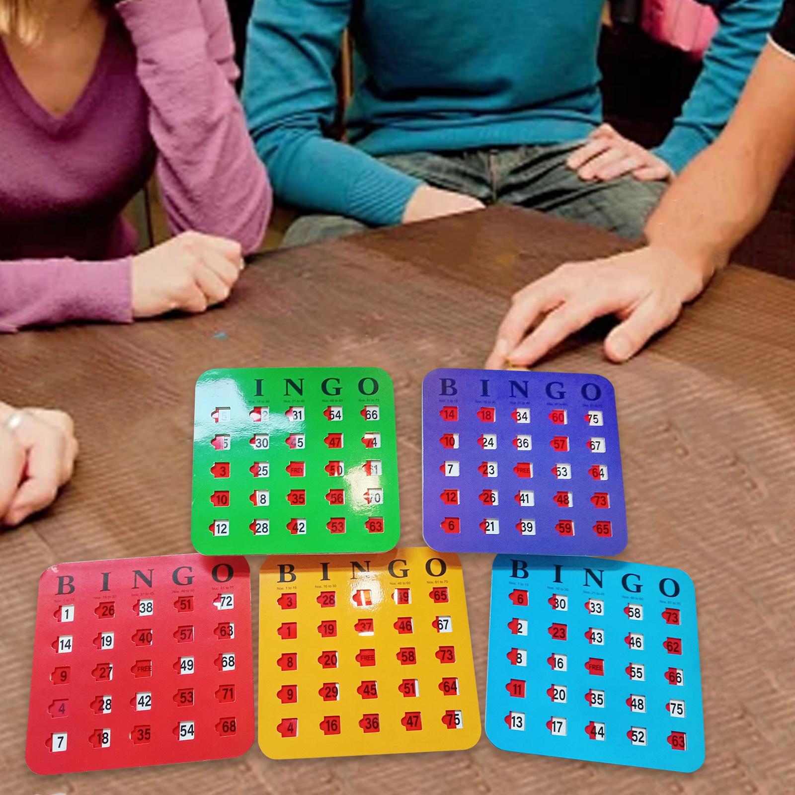 Party Games Group For Adults - 5 Pieces Large Print Bingo Cardboard