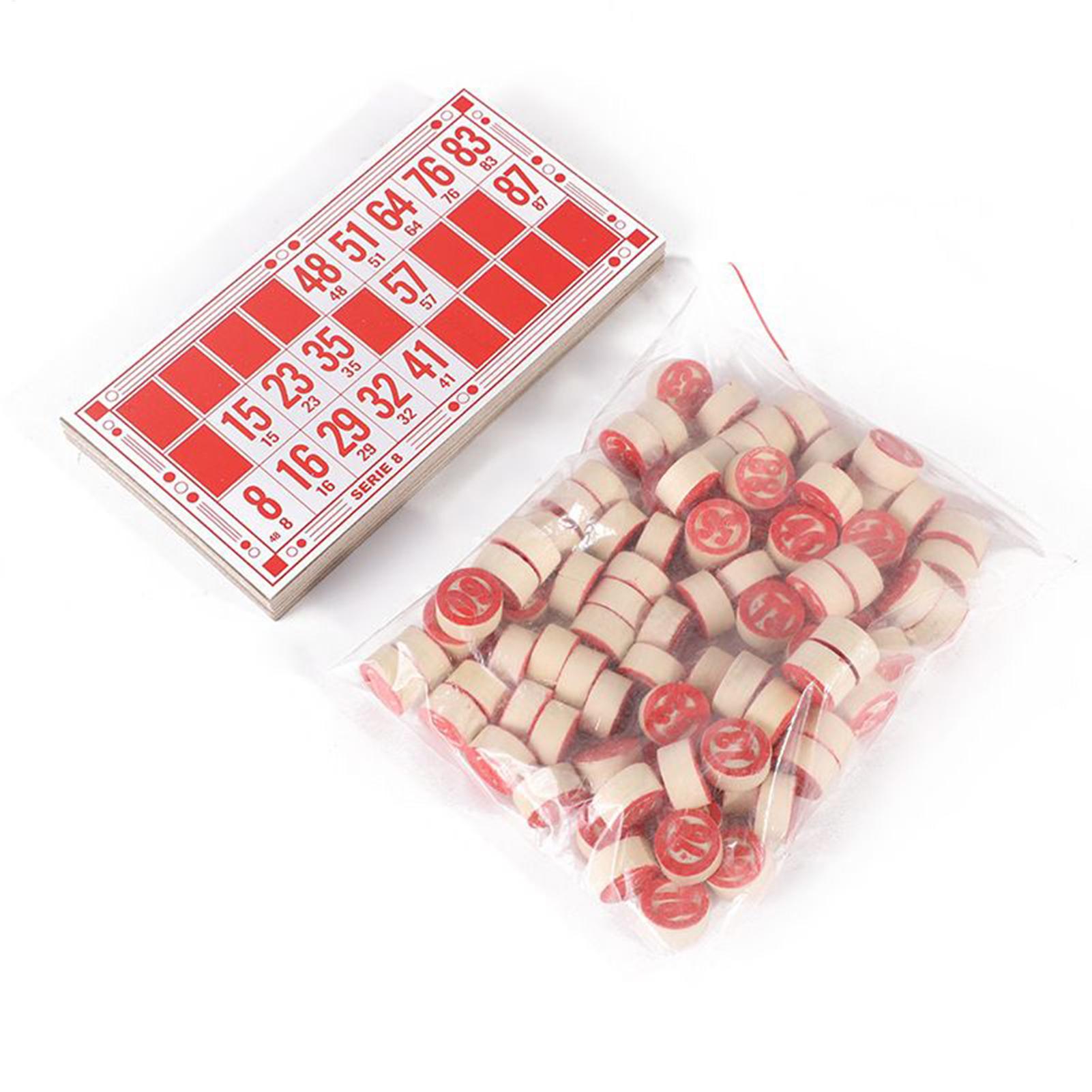 Party Games Large Groups - Bingo Set Vintage Wooden Interactive Toys