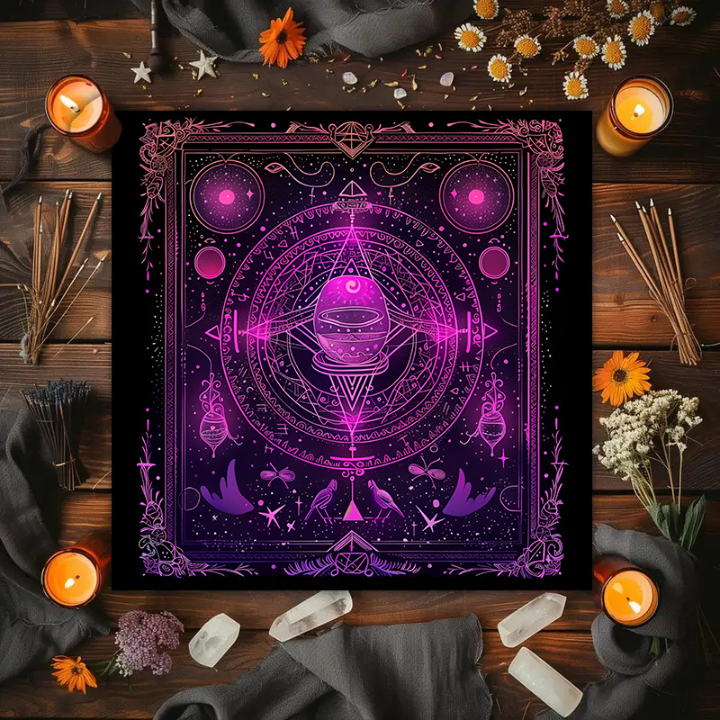 Party Games Mystery - 1PC Tarot Card Tablecloth, Mysterious Runes