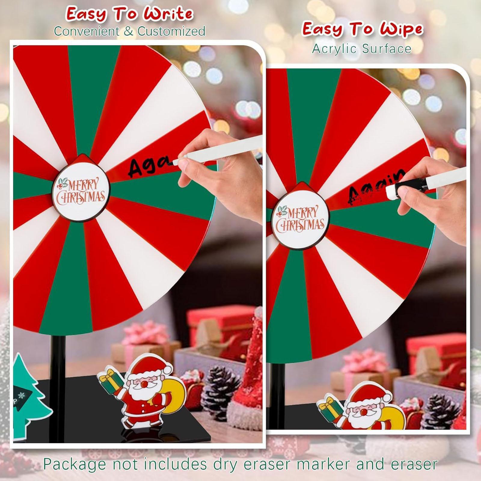 Party Games No Equipment - Acrylic Rotating Wheel Multicolor Compact Tabletop