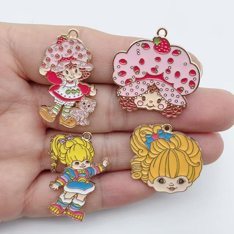 Party Games Questions - 10pcs Cute Little Girl Enamel Metal