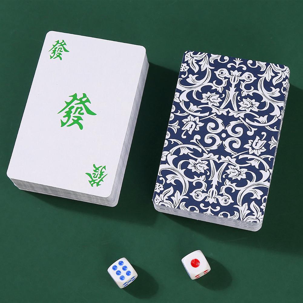 144 Cards Mahjong Set with 2 D - Party Games At Home ulasan dan harga
