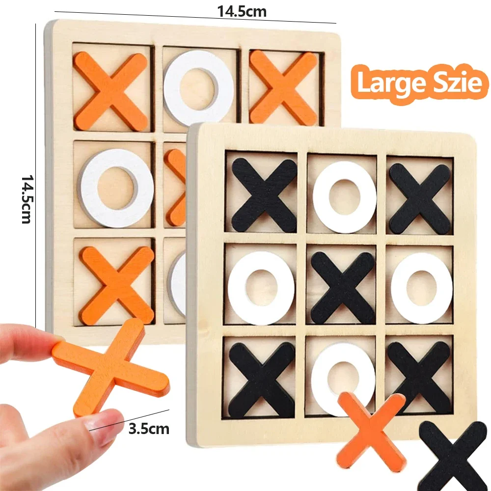 Wooden XO Tic Tac Toe Game Min - Party Games At Home ulasan dan harga