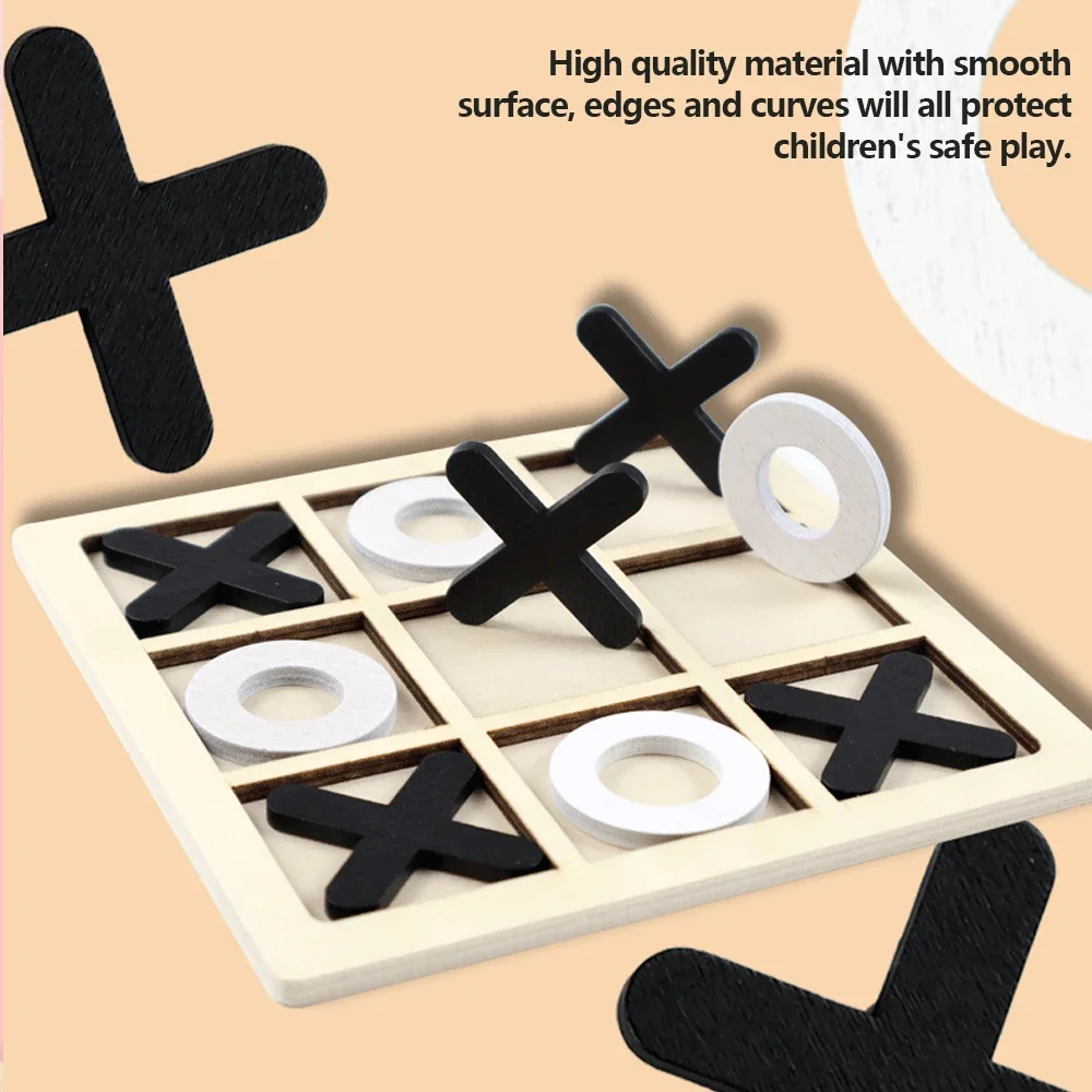 Wooden XO Tic Tac Toe Game Min - Party Games At Home ulasan dan harga