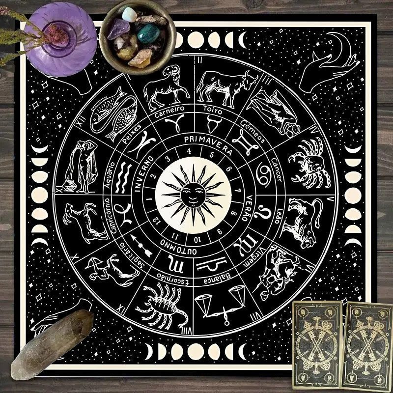 Zodiac Pattern Tarot Cloth - S - Zodiac Party Games ulasan dan harga