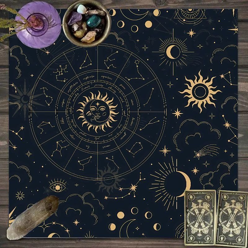 Zodiac Pattern Tarot Cloth - S - Zodiac Party Games ulasan dan harga