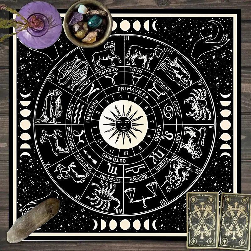 Zodiac Pattern Tarot Cloth - S - Zodiac Party Games ulasan dan harga