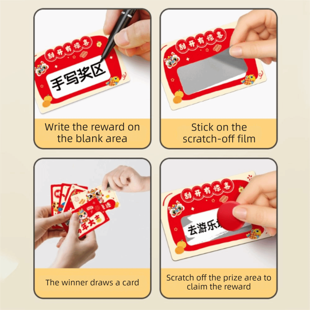 20pcs Zodiac Horse Scratch-off - Zodiac Party Games ulasan dan harga