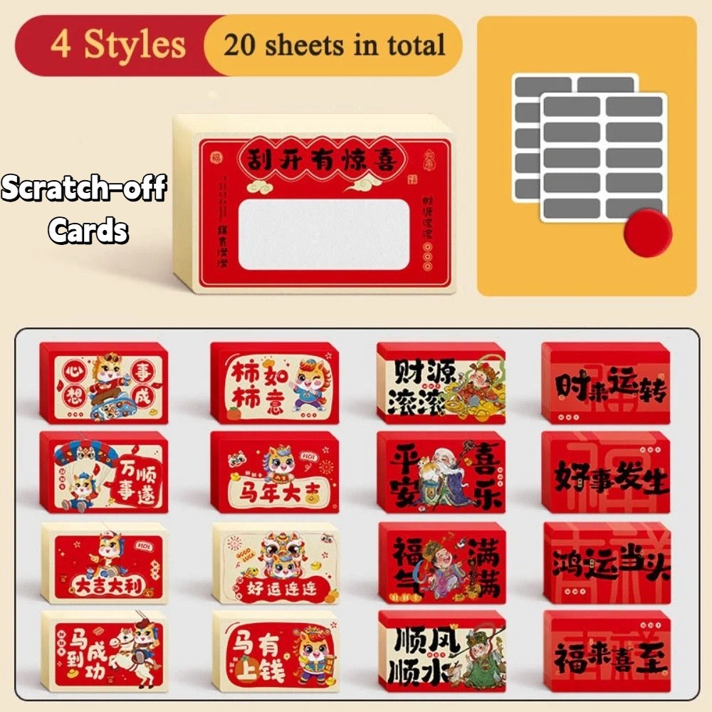 20pcs Zodiac Horse Scratch-off - Zodiac Party Games ulasan dan harga