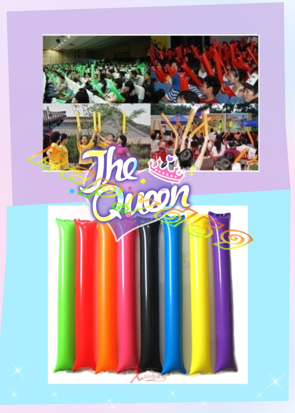100pcs 60cm clapper ballon bea - Party Games Gender Reveal ulasan dan harga