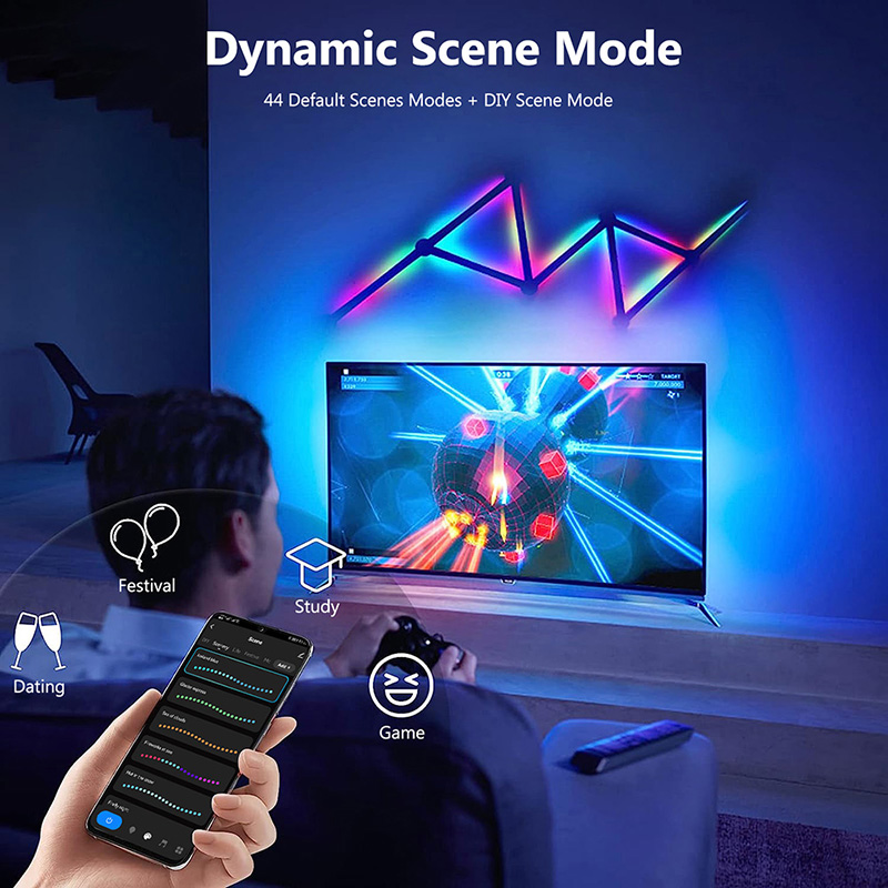 Smart RGB Wall Lamp, Bluetooth - Party Games App ulasan dan harga