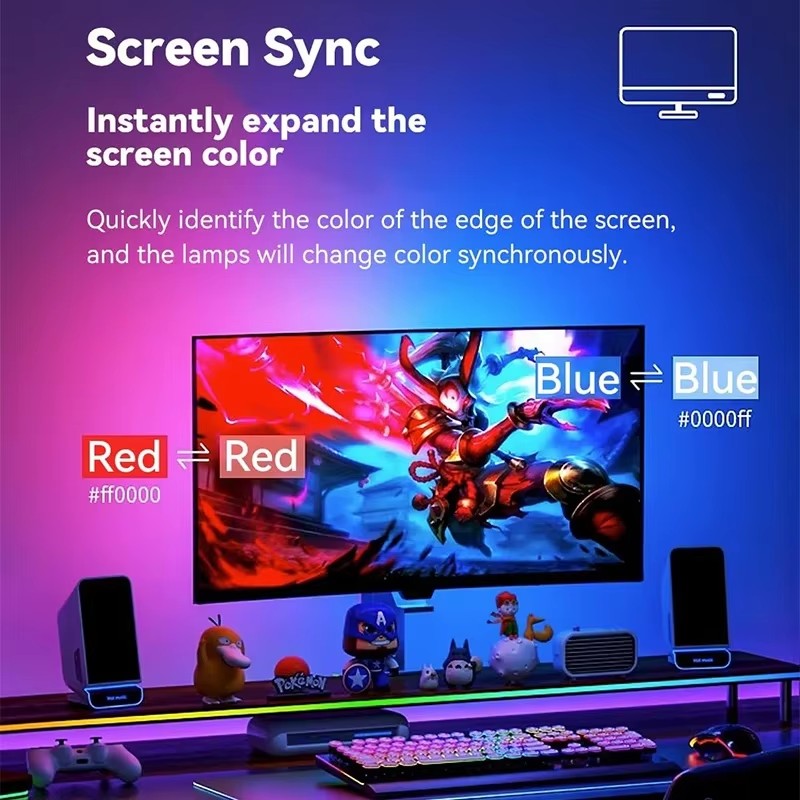 RGB Gaming Lights Strip Monito - Party Games App ulasan dan harga
