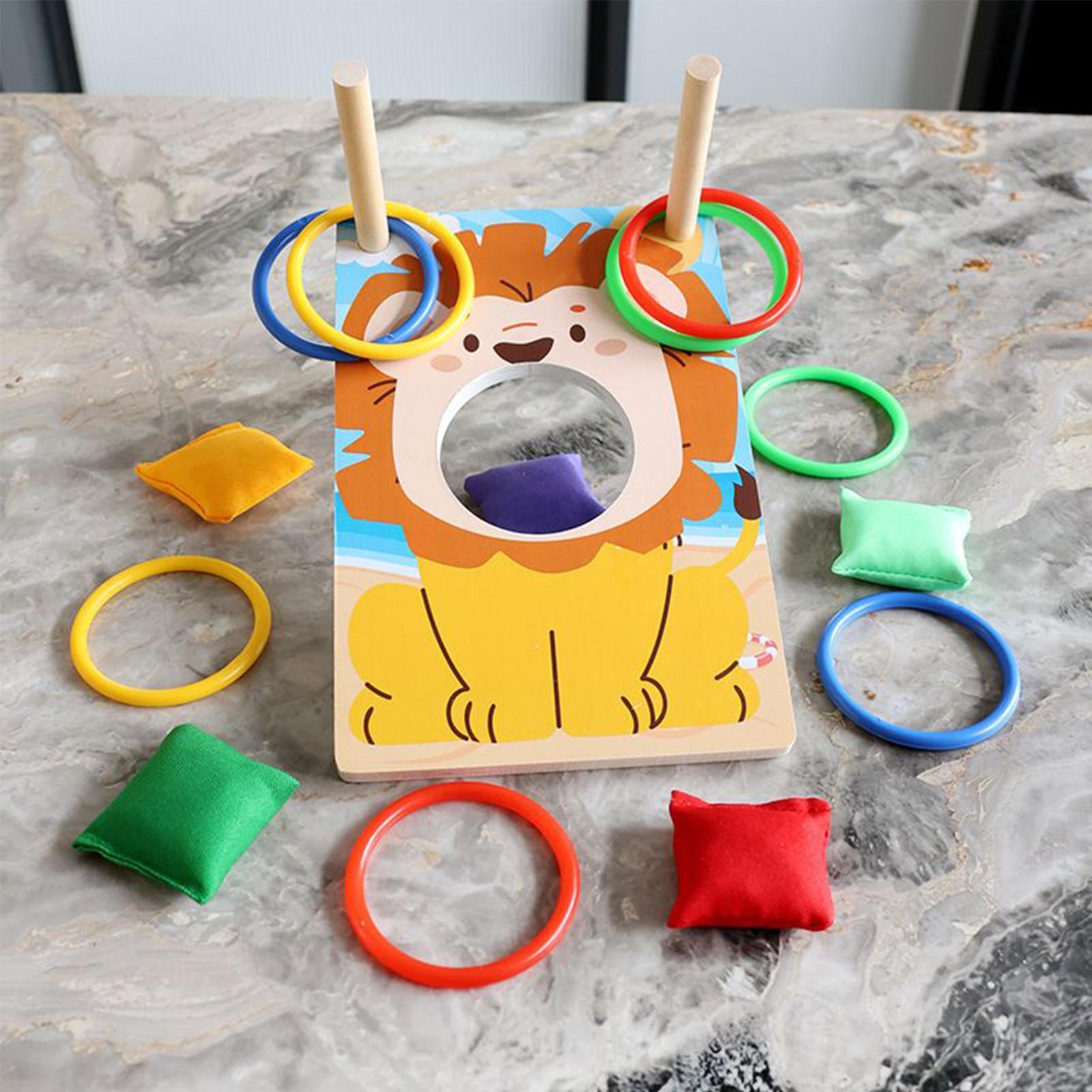 Wooden Bean Bag Toss Game Ring - Party Games Group For Adults ulasan dan harga