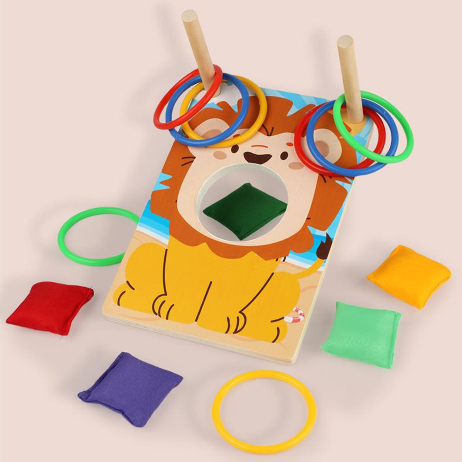 Wooden Bean Bag Toss Game Ring - Party Games Group For Adults ulasan dan harga