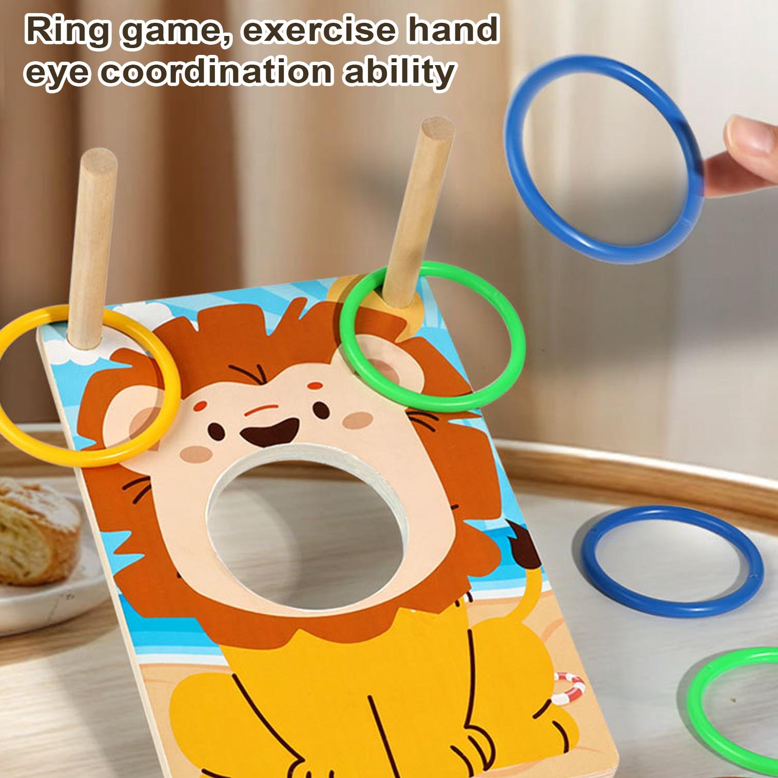 Wooden Bean Bag Toss Game Ring - Party Games Group For Adults ulasan dan harga