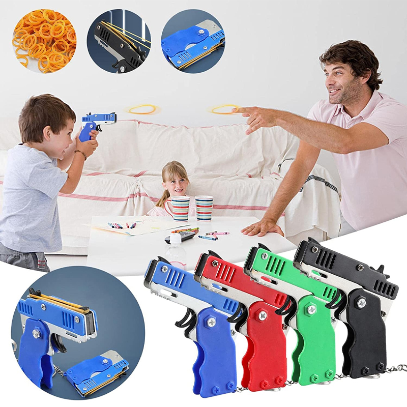 Mini Keychain Rubber Band Gun  - Party Games Gender Reveal ulasan dan harga