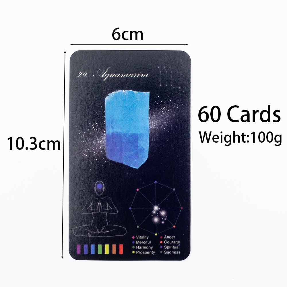 Crystals Healing Cards 60-Card - Zodiac Party Games ulasan dan harga