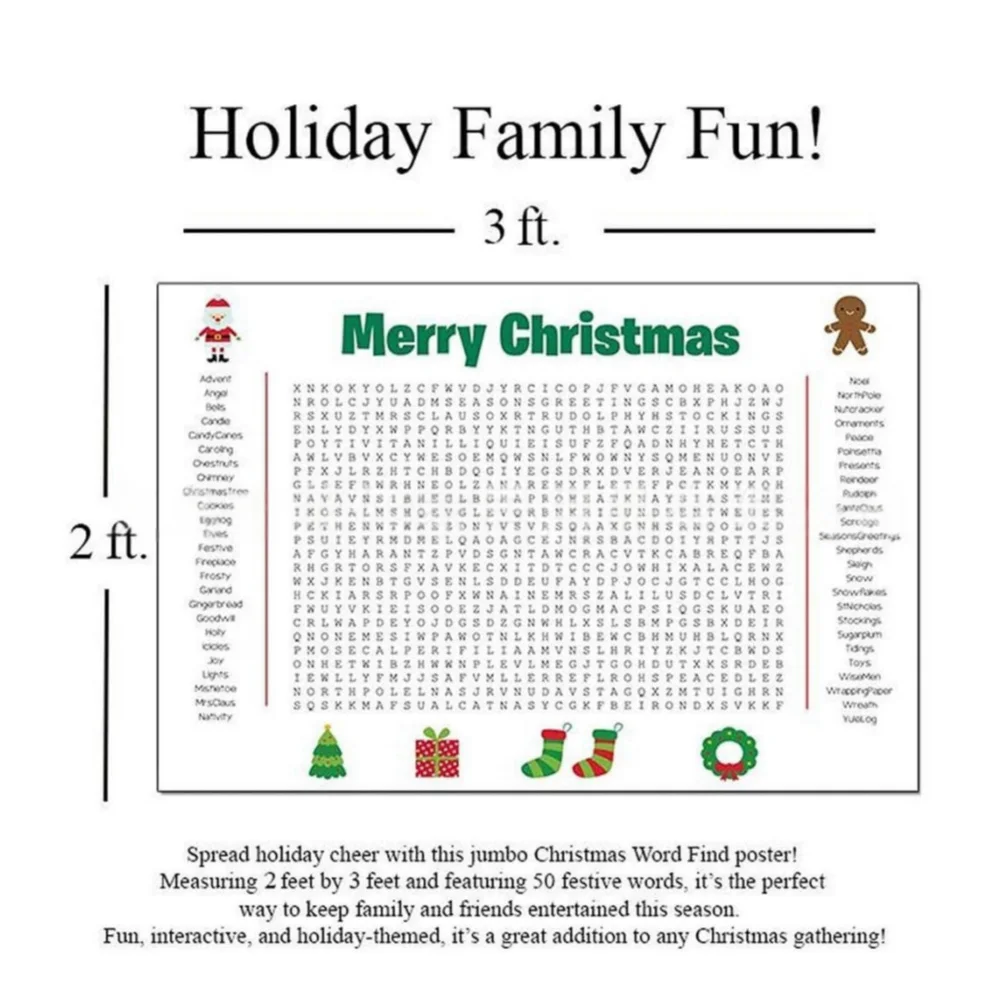 Large Christmas Word Search Po - Party Games Large Groups ulasan dan harga