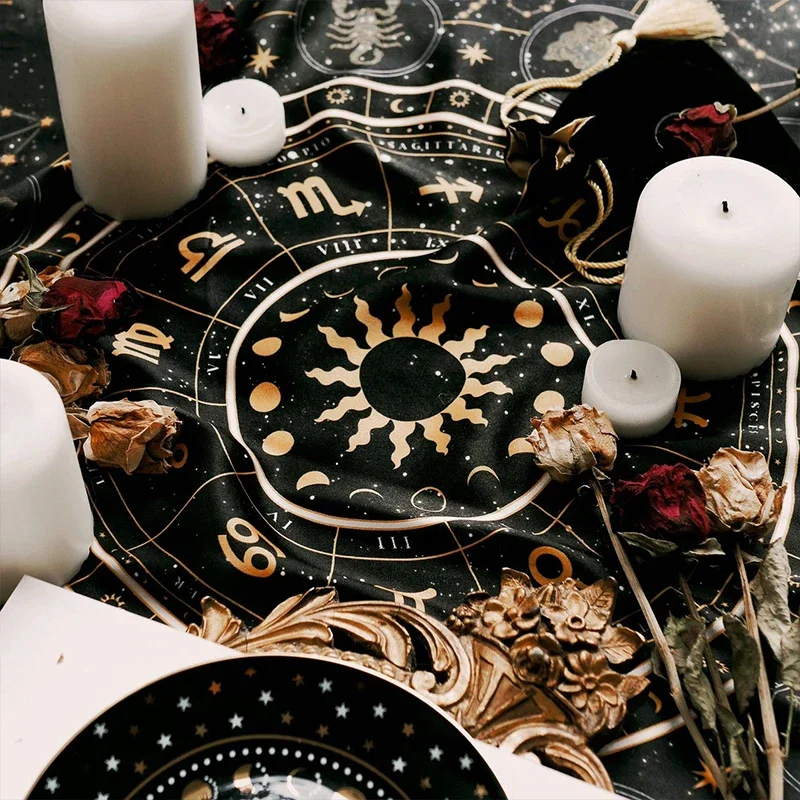 Tarot Cloth Zodiac Wheel Astro - Zodiac Party Games ulasan dan harga