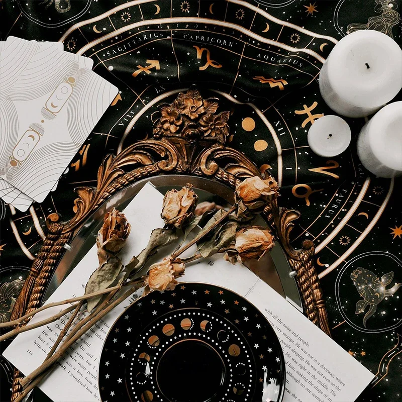 Tarot Cloth Zodiac Wheel Astro - Zodiac Party Games ulasan dan harga