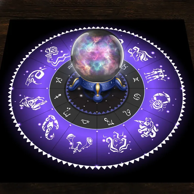 Tarot Cloth Purple Zodiac Whee - Zodiac Party Games ulasan dan harga