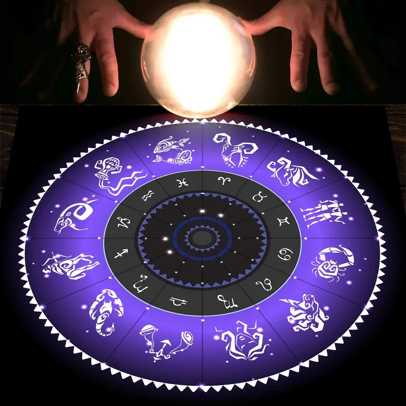 Tarot Cloth Purple Zodiac Whee - Zodiac Party Games ulasan dan harga