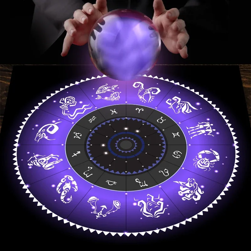 Tarot Cloth Purple Zodiac Whee - Zodiac Party Games ulasan dan harga