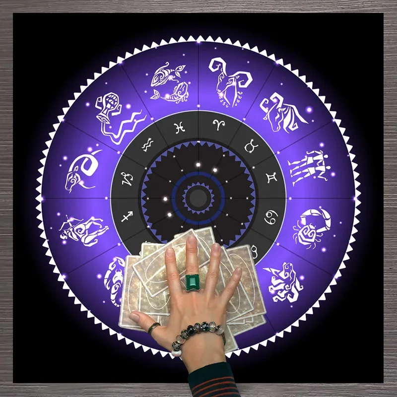 Tarot Cloth Purple Zodiac Whee - Zodiac Party Games ulasan dan harga